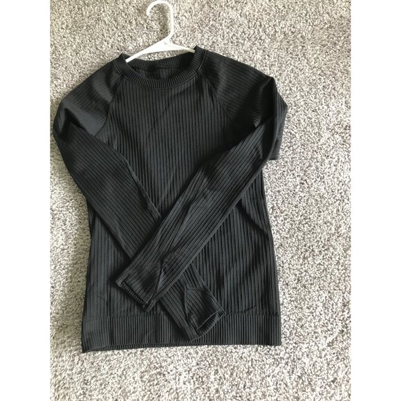 Lulu Lemon Rest Less Pullover| Waist Length | Size 2 | Black Stripe, winter thic - Picture 5 of 6